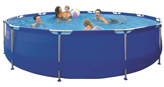 Opzetzwembad - 450 cm Diameter, 90 cm Hoogte, Inclusief Pomp en Accessoires - Sirocco Blauw