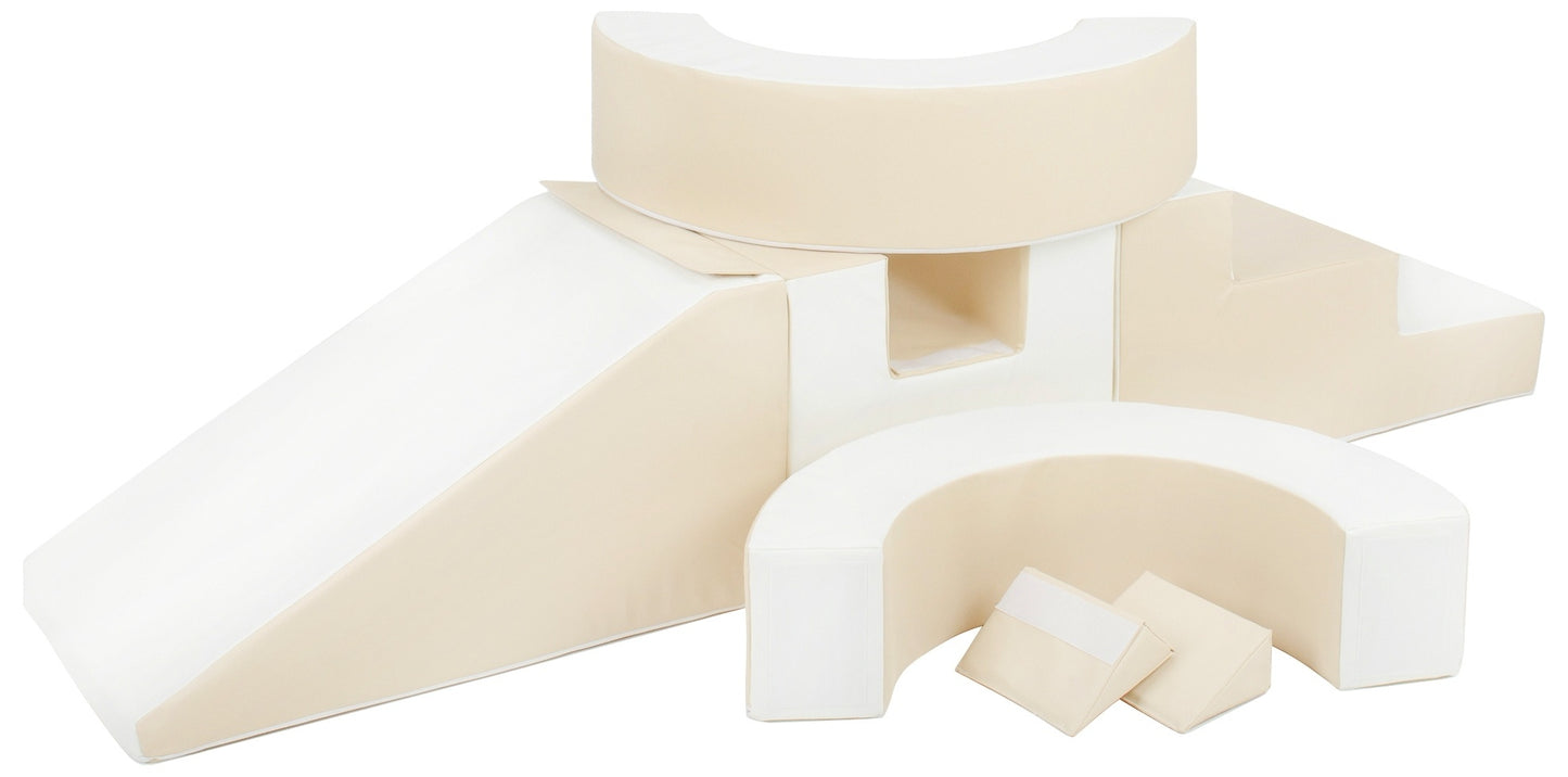 Foam Blokken Speelset - 7 Delen - T2130 Schuim - Beige/Wit
