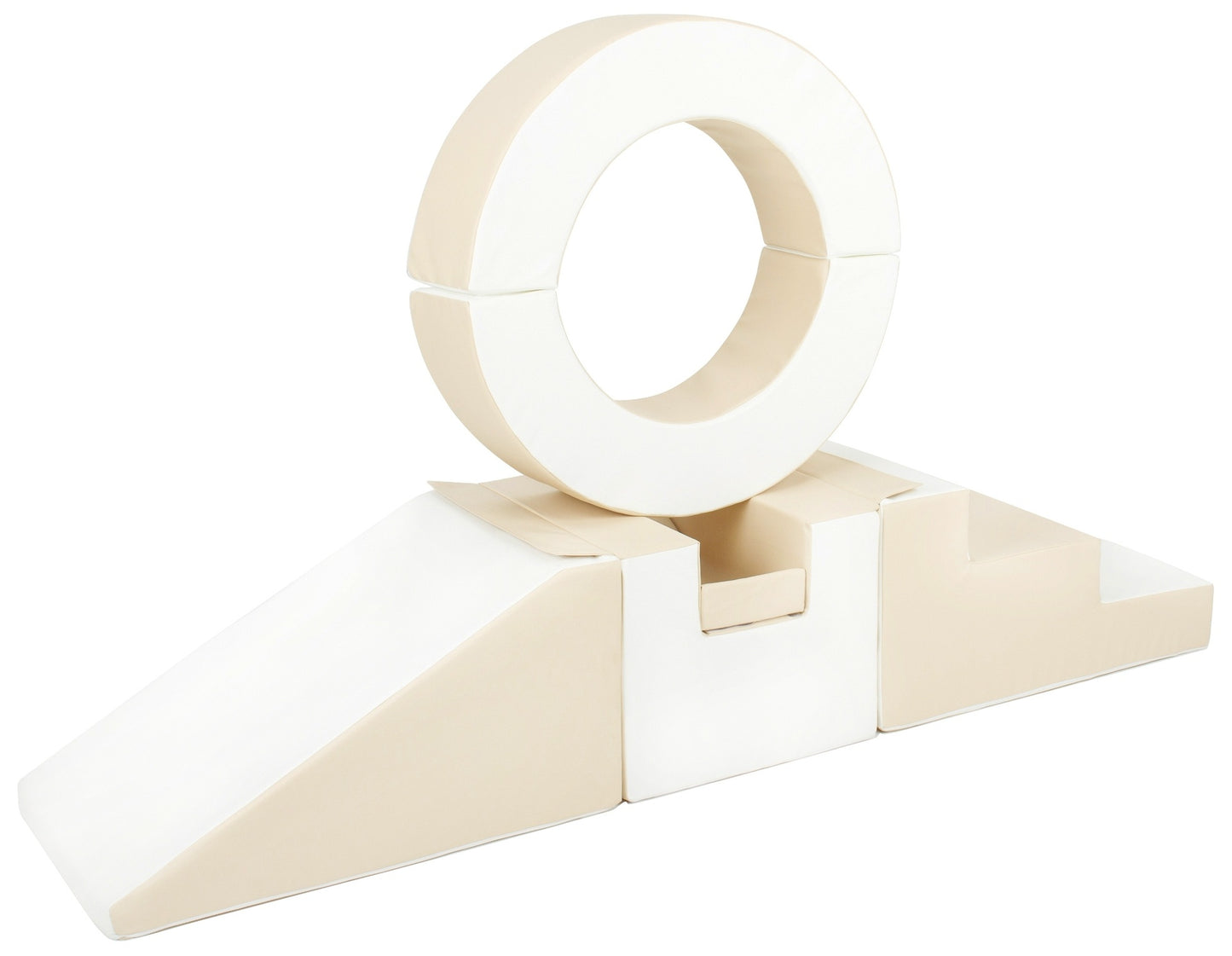Foam Blokken Speelset - 7 Delen - T2130 Schuim - Beige/Wit