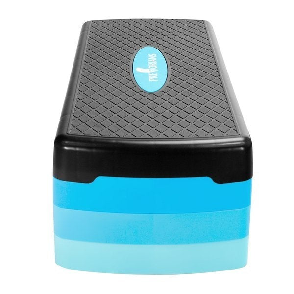 AEROBIC STEP - Verstelbaar 10/15/20 cm - Zwart/Blauw - 67x27 cm