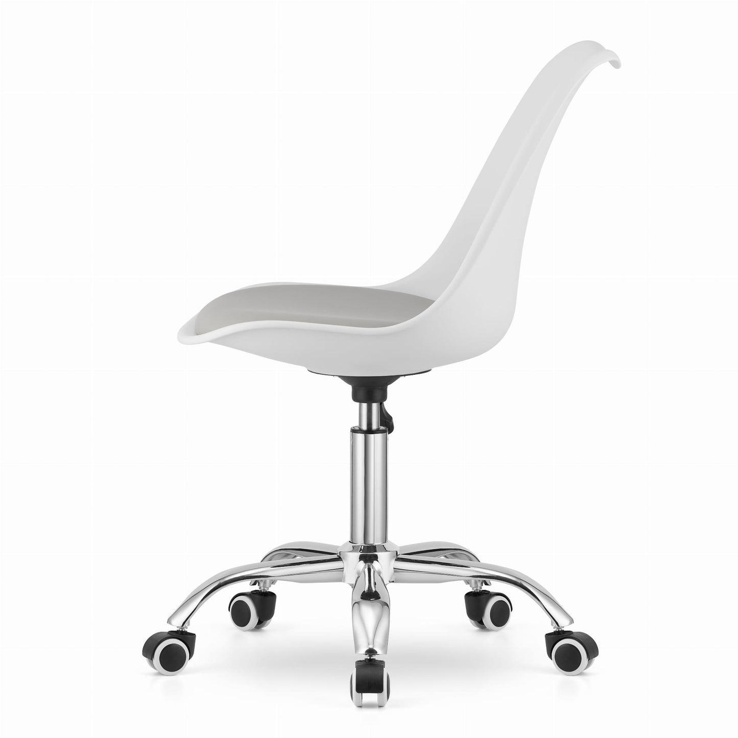 Bureaustoel - Ergonomisch, Verstelbaar, Eco-leder - Wit/Grijs