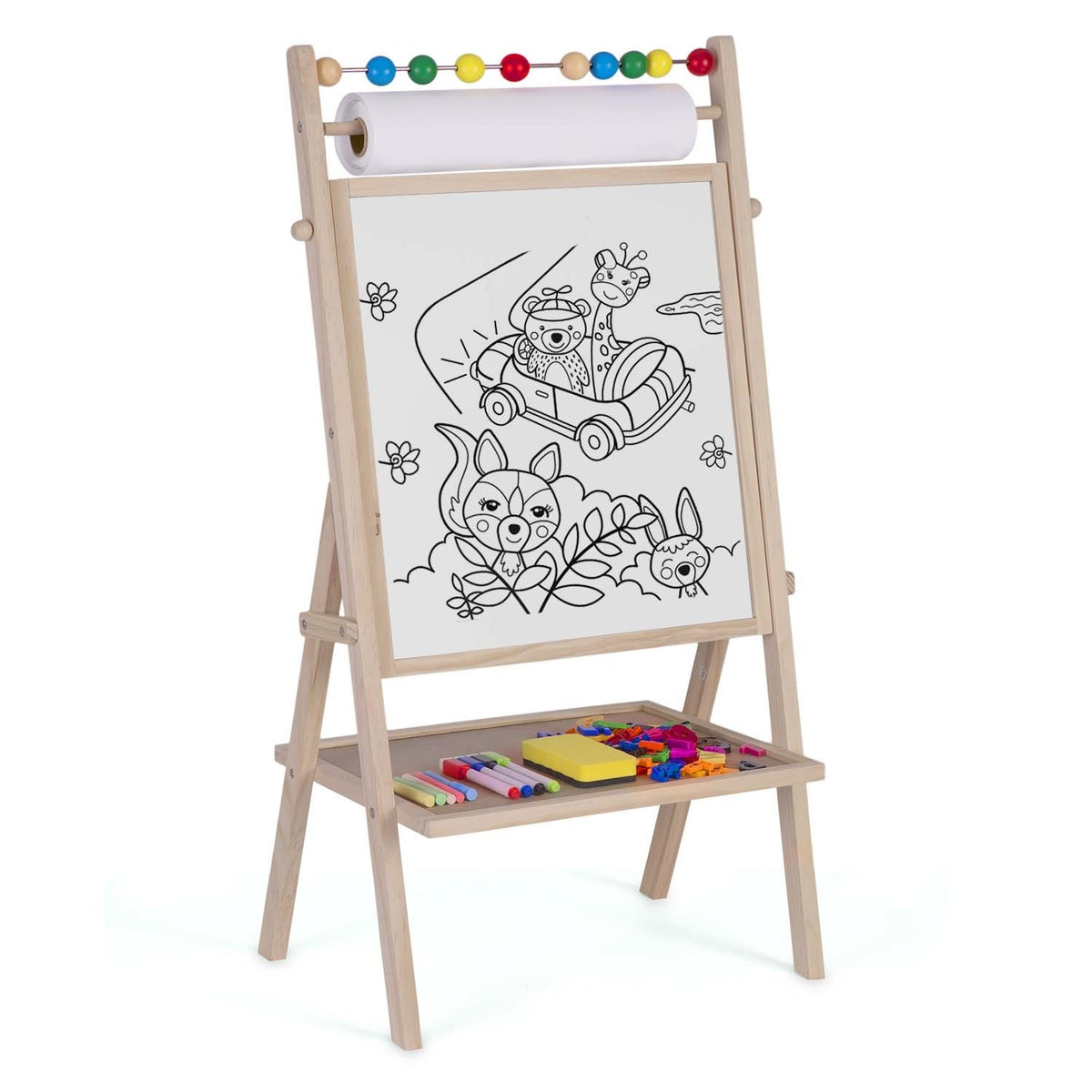 SCHRIJFBORD - Magnetisch & Krijt - 62x28x44 cm
