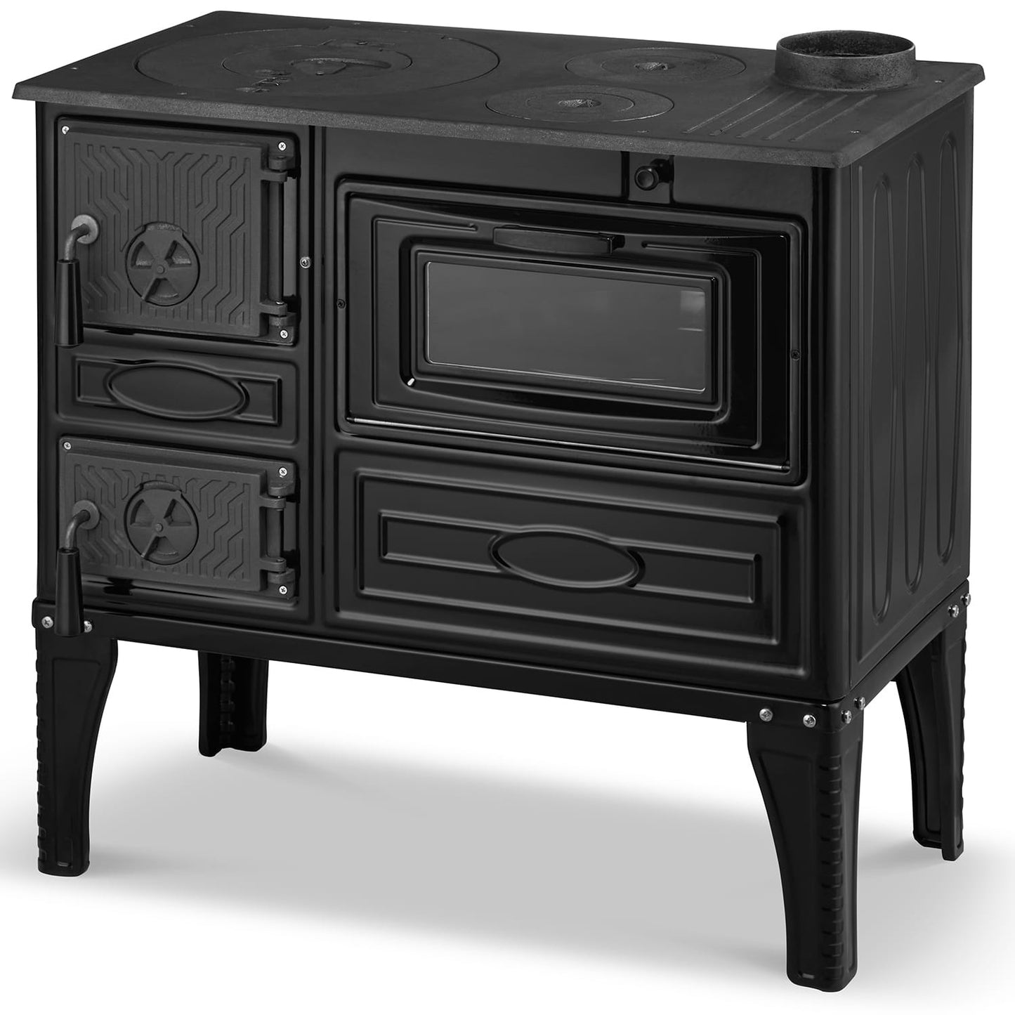 HOUTKACHEL - 8,7 kW - 10,7 kW - Zwart