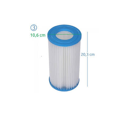 zwembadfilter - type 3 pomp - 5678 liter/uur - set van 4 stuks