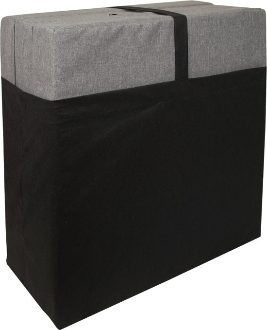 Logeermatras - opvouwbaar, comfortabel, wasbare hoes - grijs 195x65 cm