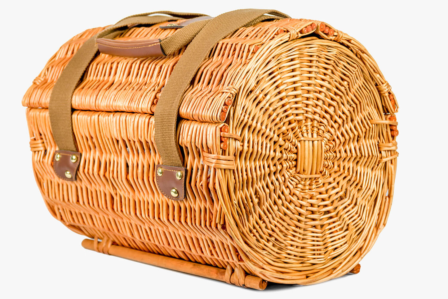 Picknickmand - Handgemaakt Riet - Inclusief Servies en Deken - 2 Personen