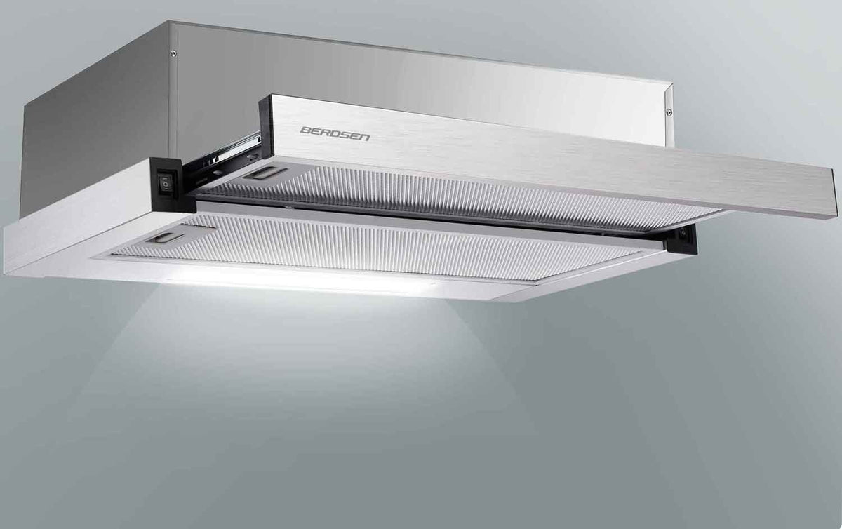afzuigkap - telescopisch 50cm 200m3/u LED - inox