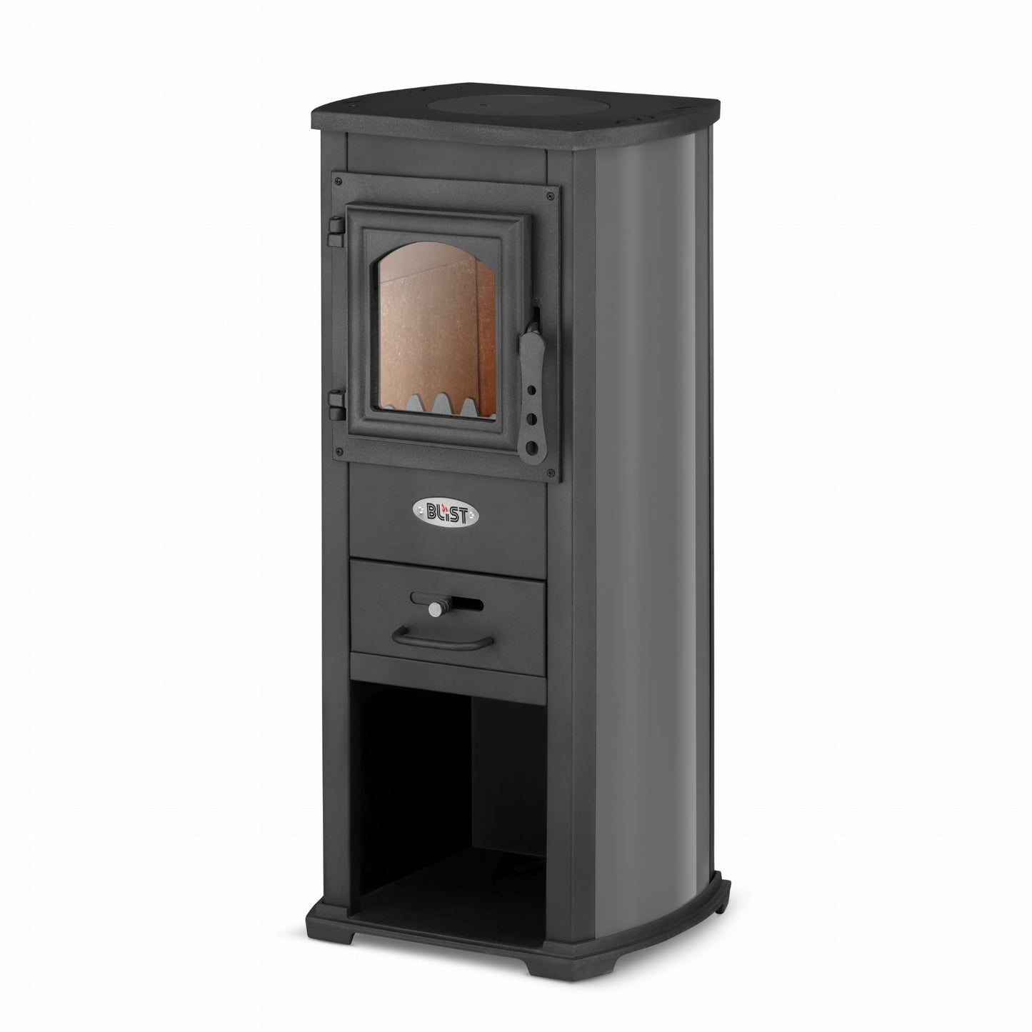 Houtkachel - 6,6 kW Vermogen - Rood/Beige/Antraciet