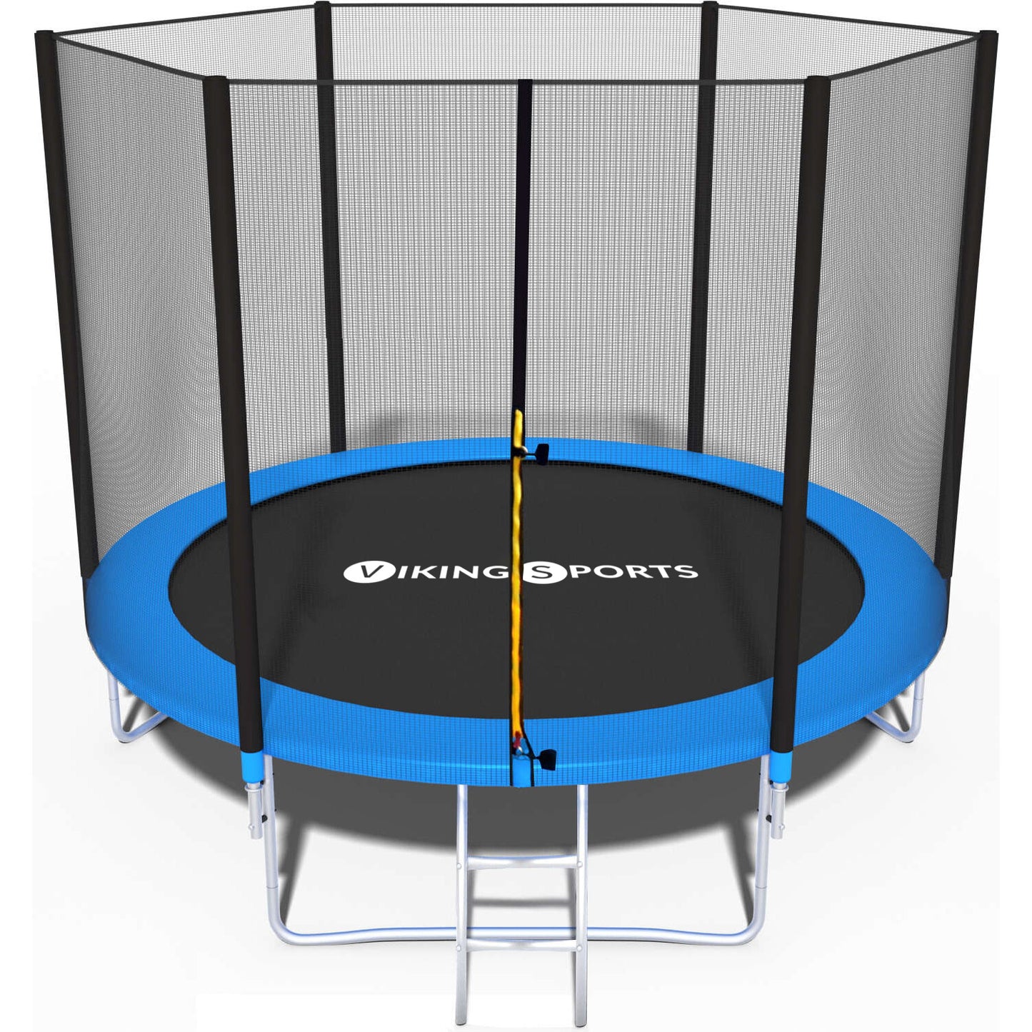 Trampoline - veiligheidsnet & ladder - 244 cm blauw/zwart