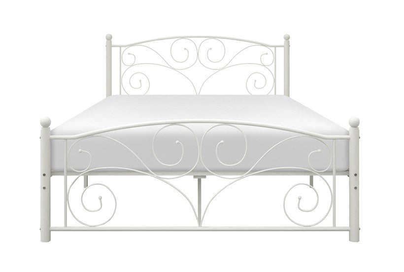 Metalen bedframe - inclusief lattenbodem - wit - 120x200cm
