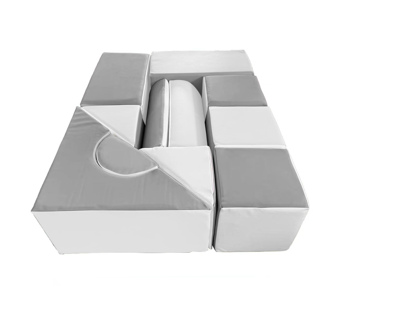 SCHUIMBLOKKEN KASTEELSET - 11 Stuks - T-21 Meubelschuim - Wit & Grijs