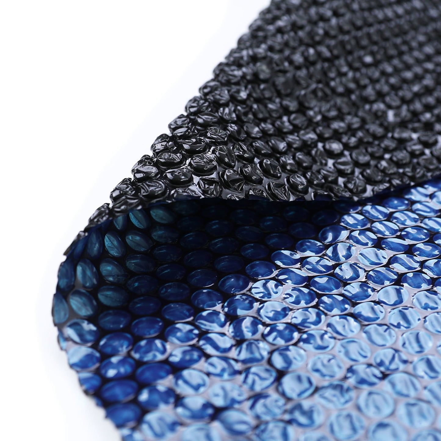 Zwembadafdekking - solar verwarmend 115 µm - zwart/blauw - 366 cm