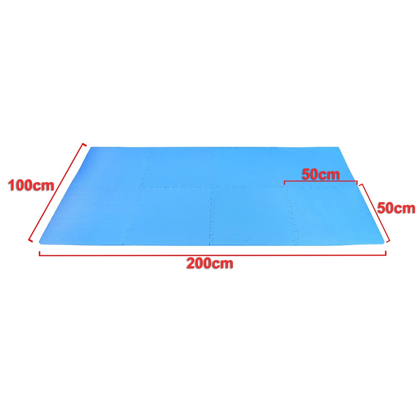 Sportvloer - EVA-schuim 10 mm - Blauw 50x50 cm