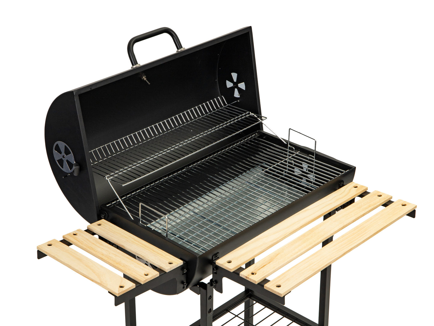 BARBECUE - Houtskool - Thermostaat - Zwart - 86,5x41x82 cm