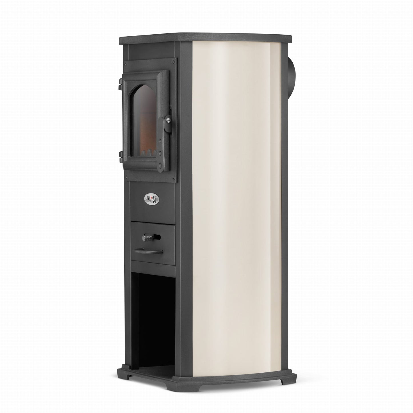 Houtkachel - 6,6 kW Vermogen - Rood/Beige/Antraciet