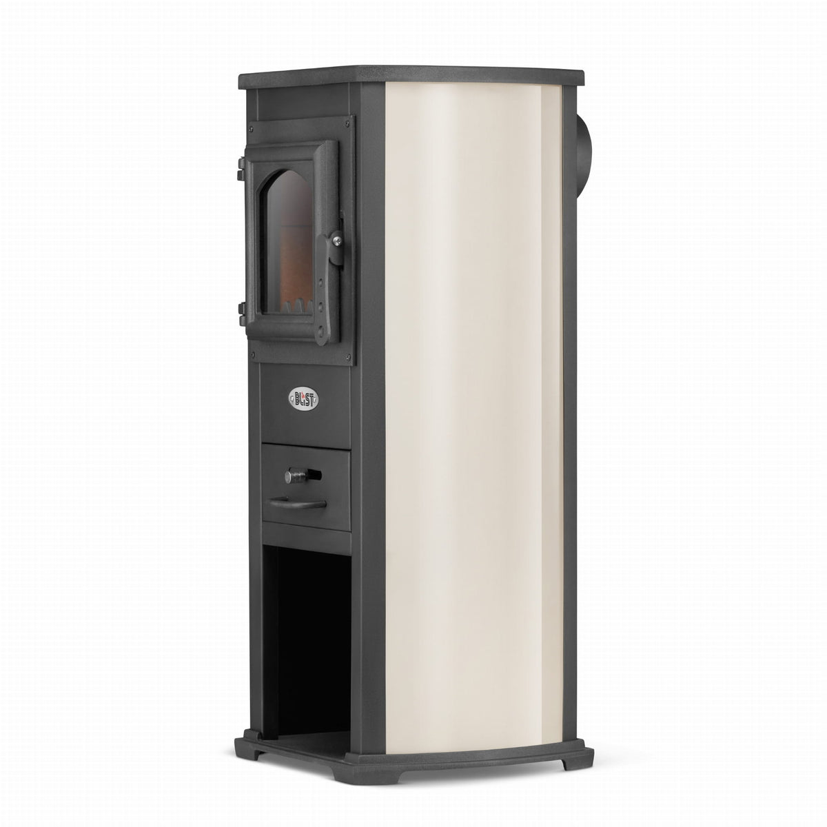 Houtkachel - 6,6 kW Vermogen - Rood/Beige/Antraciet