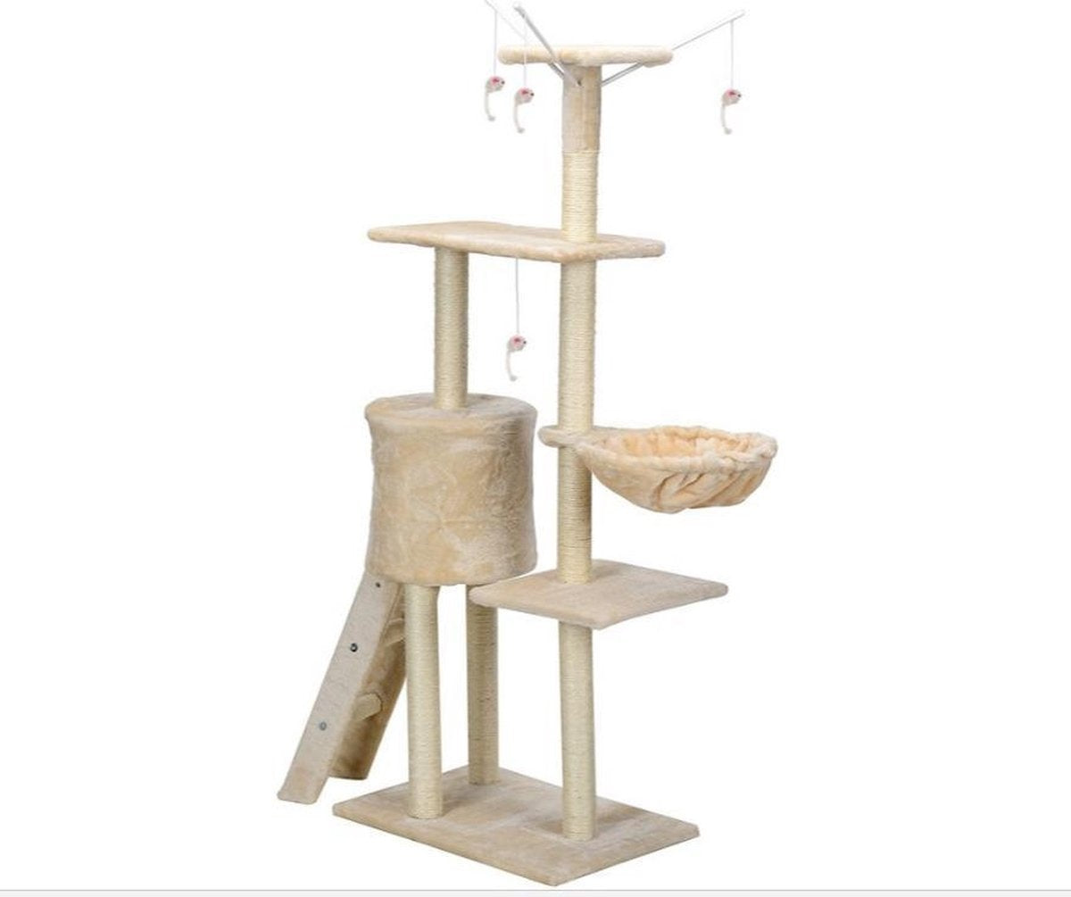 Kattenboom - Stabiel en Veilig - 135x97x55 cm Beige
