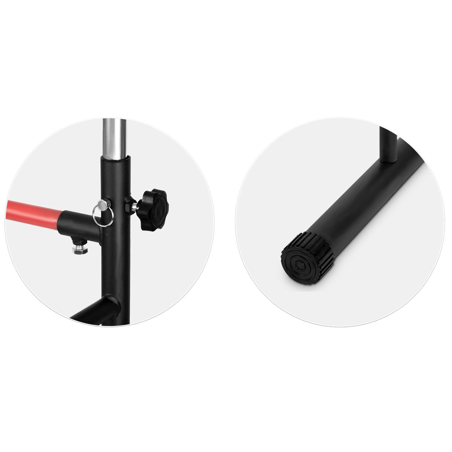 PULL-UP BAR - Verstelbaar 145-218 cm - Staalconstructie - Antislip - Zwart