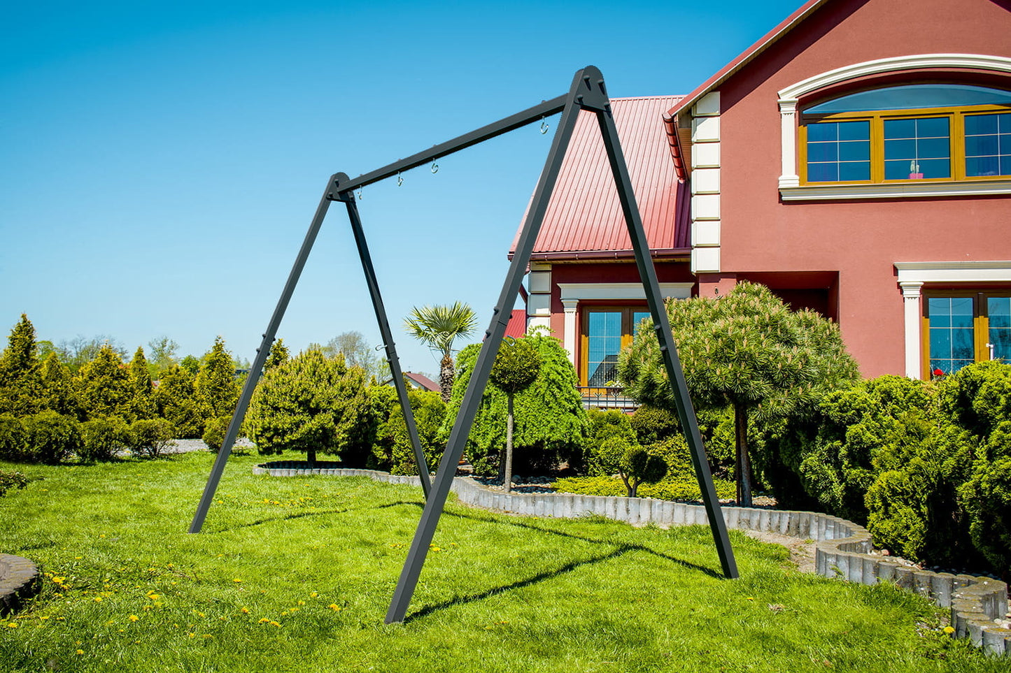 Schommelframe - multifunctioneel staal - grafiet