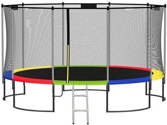 Trampoline rand - robuust weerbestendig PVC - 366 cm regenboog