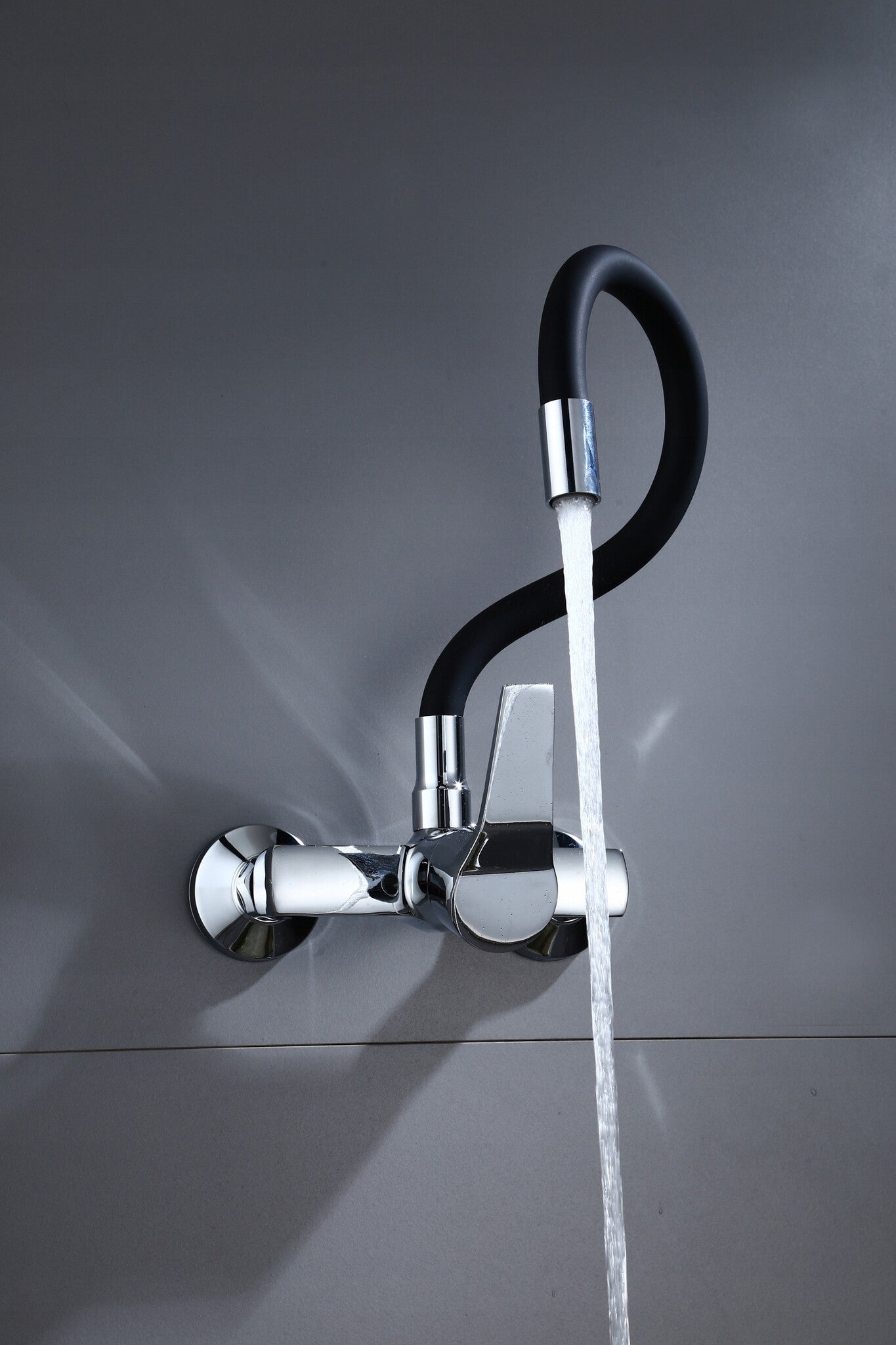 WASTAFELKRAAN - Solide Messing - Chroom - 52cm Hoogte
