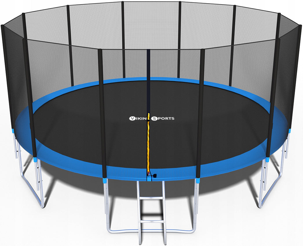 TRAMPOLINE - veiligheidsnet en ladder - blauw - 465 cm