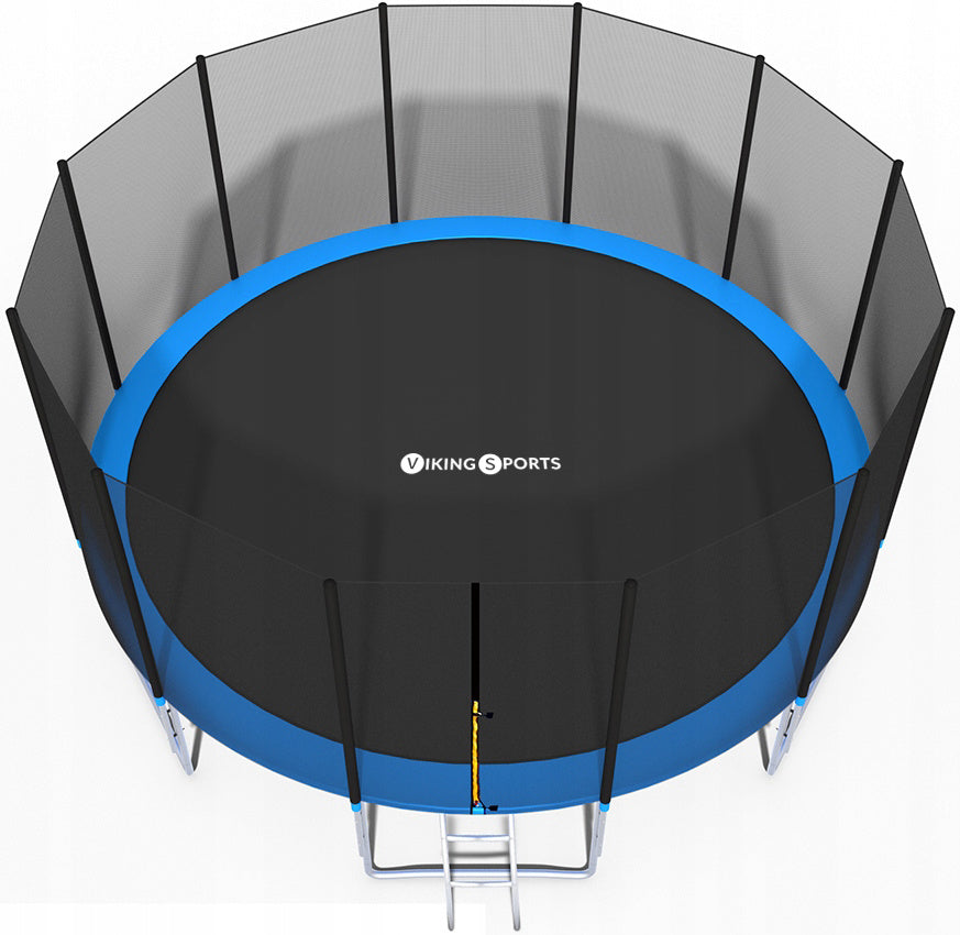 TRAMPOLINE - veiligheidsnet en ladder - blauw - 465 cm