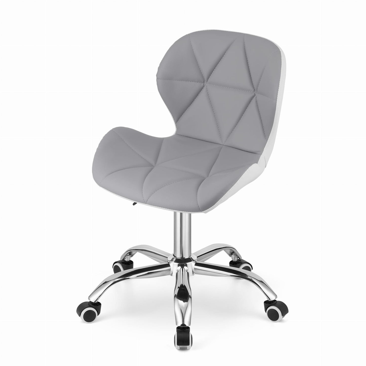 BUREAUSTOEL - Ergonomisch, Draaibaar, Eco-leer - Grijs/Wit