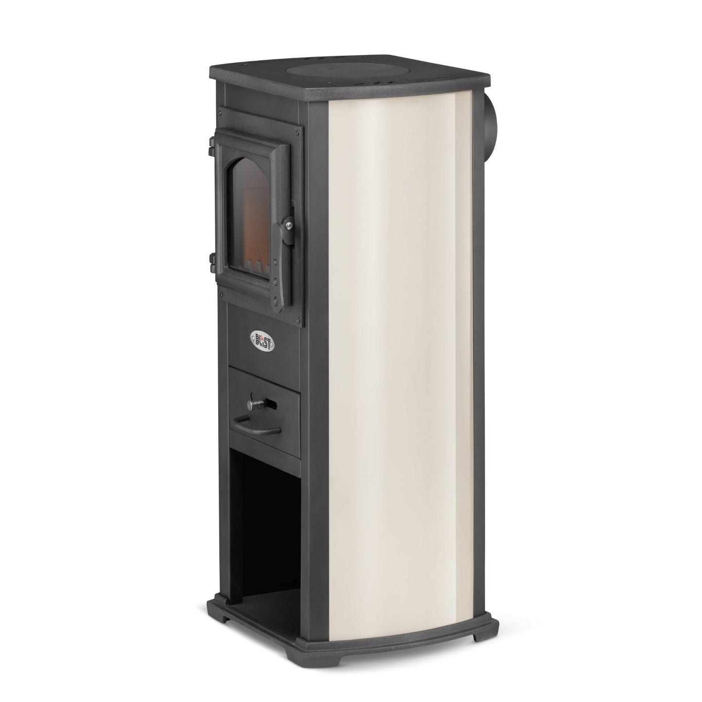 Houtkachel - 6,6 kW Vermogen - Rood/Beige/Antraciet