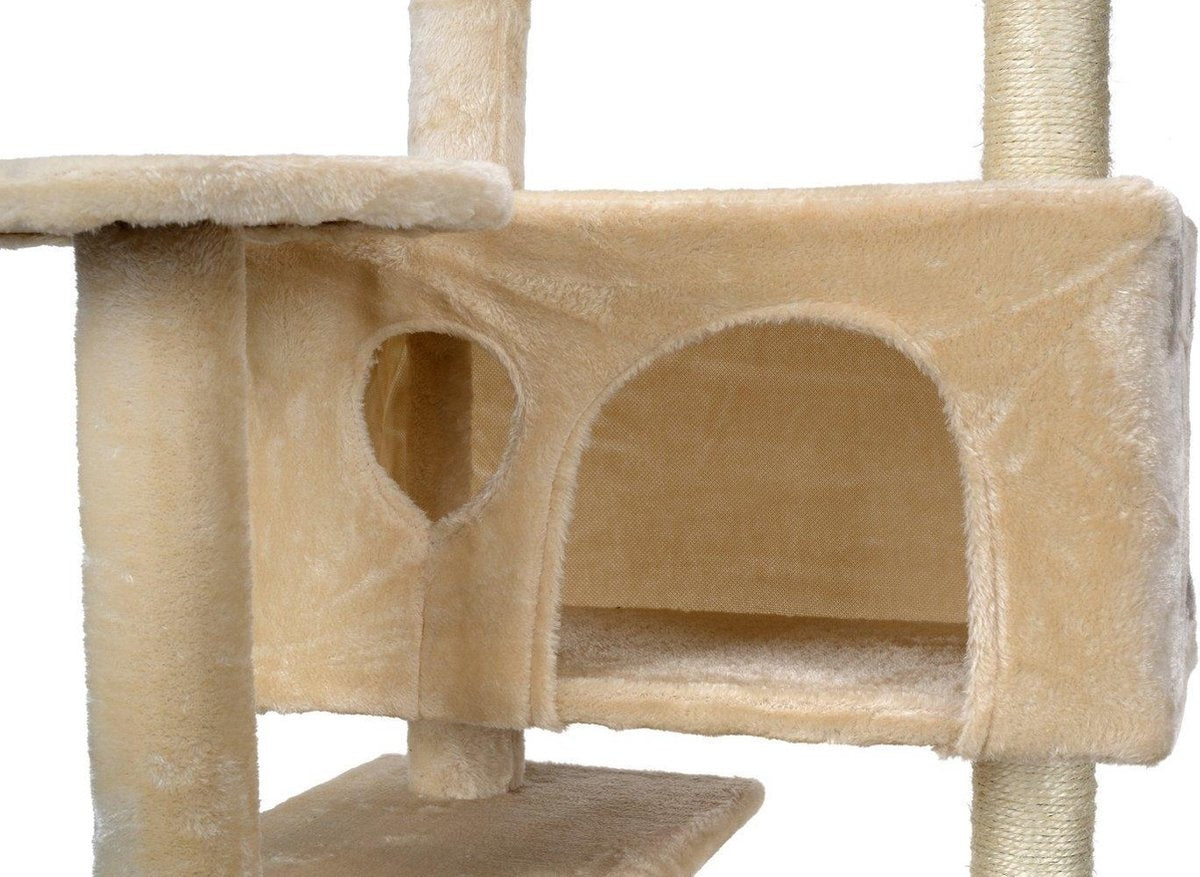 Kattenboom - Stabiel en Veilig - 131x58x50 cm Beige