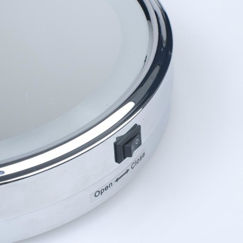 MAKE-UP SPIEGEL - LED-verlichting-360° rotatie-dubbelzijdig - chroom