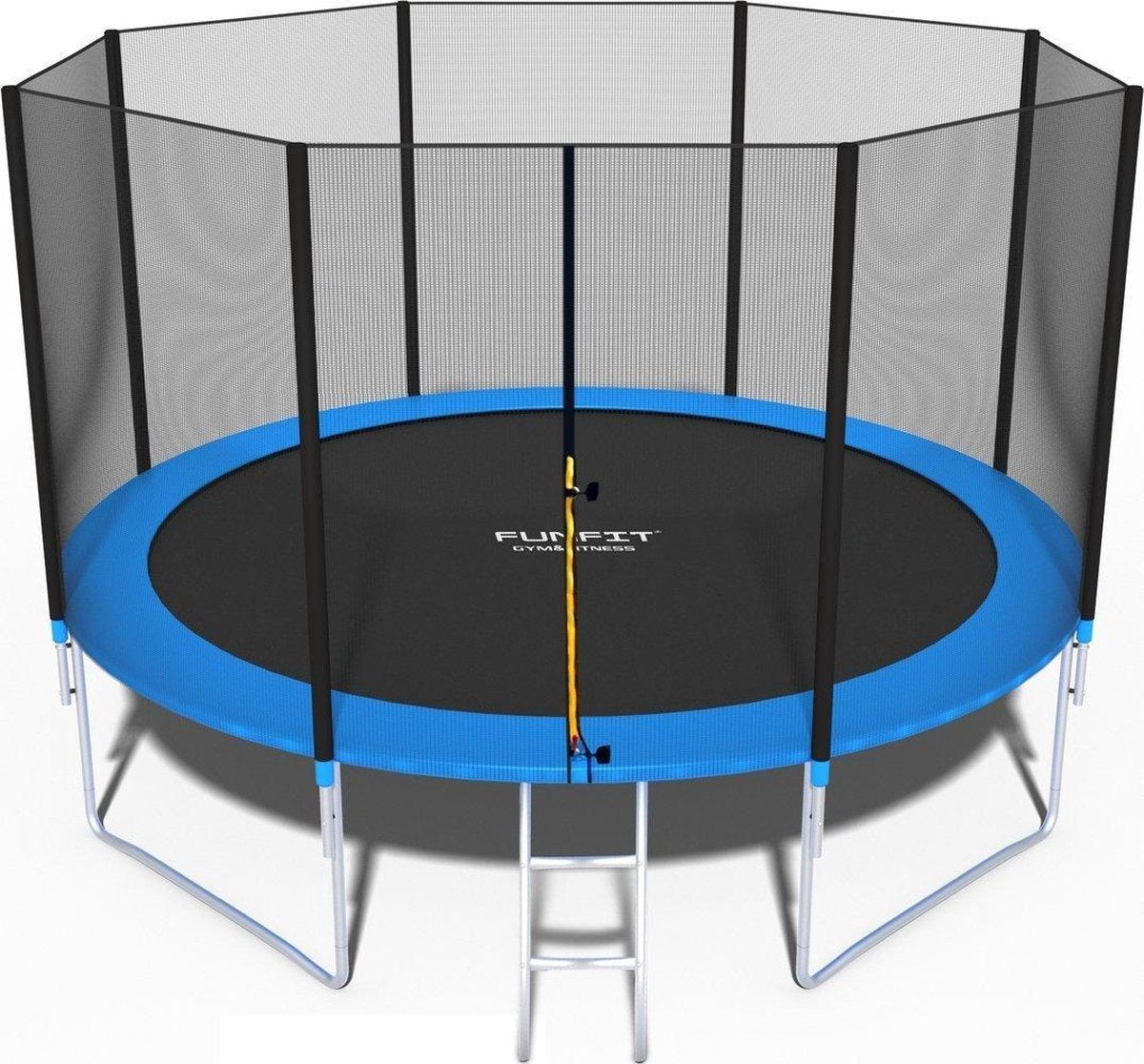 TRAMPOLINE - Veiligheidsnet & Ladder - 374 cm Blauw