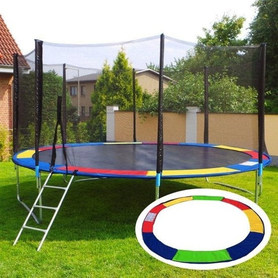 Trampoline rand - robuust weerbestendig PVC - 366 cm regenboog