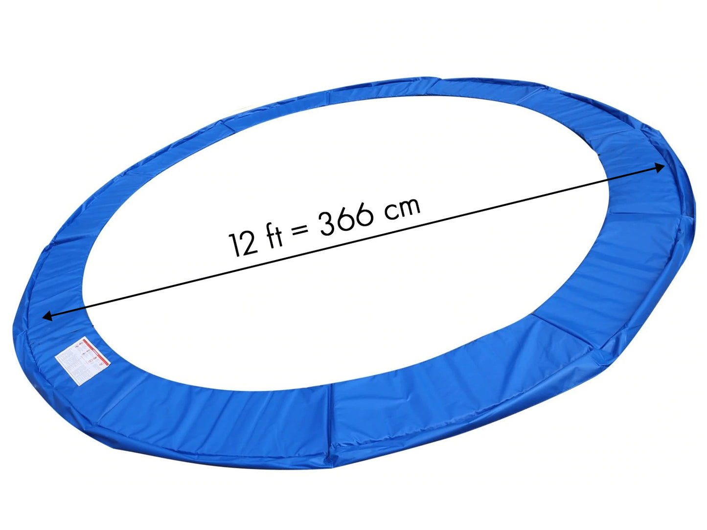 Trampolinerand - robuust PVC en PE - blauw - 366-374 cm