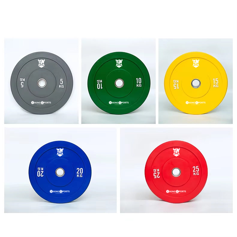 Bumper Plate - 5 kg Rubber Staal - Grijs