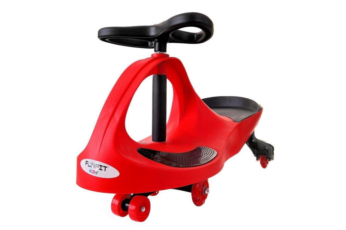 Wiggle-car - led-verlichte wielen - rood