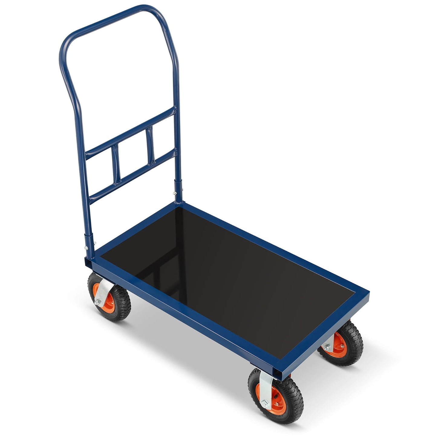 PLATEAUWAGEN - 640 kg Draagvermogen - Blauw/Zwart
