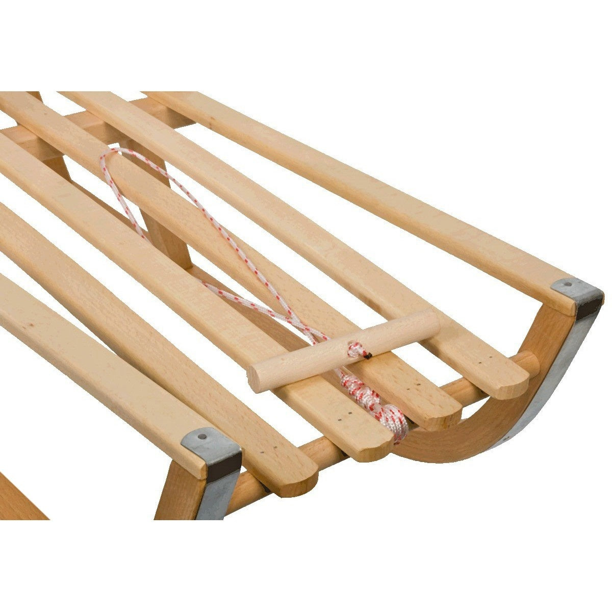 Houten slee - metalen geleiders - 84 cm