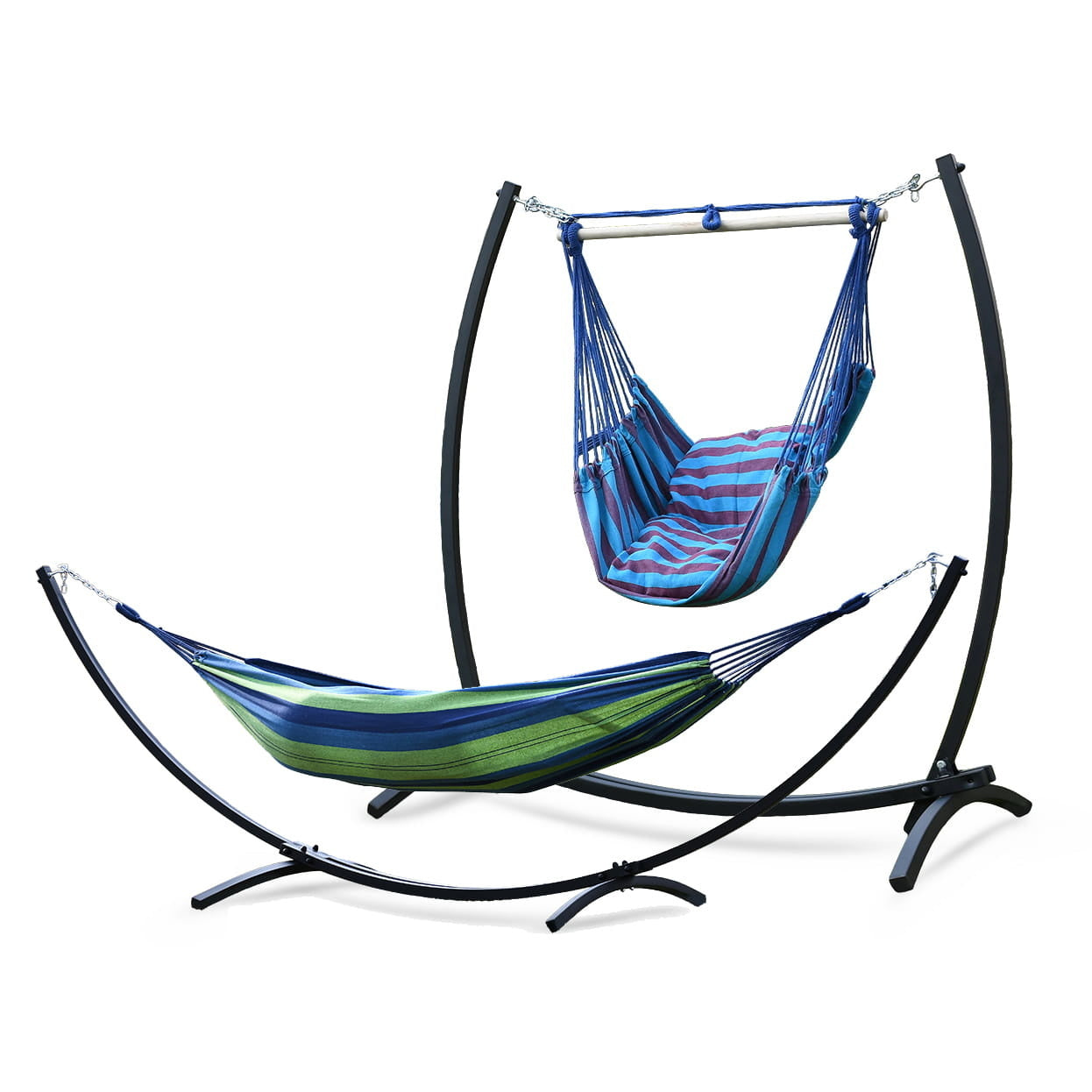 Hangmatstandaard - 2-in-1 Frame - 220 kg - Zwart