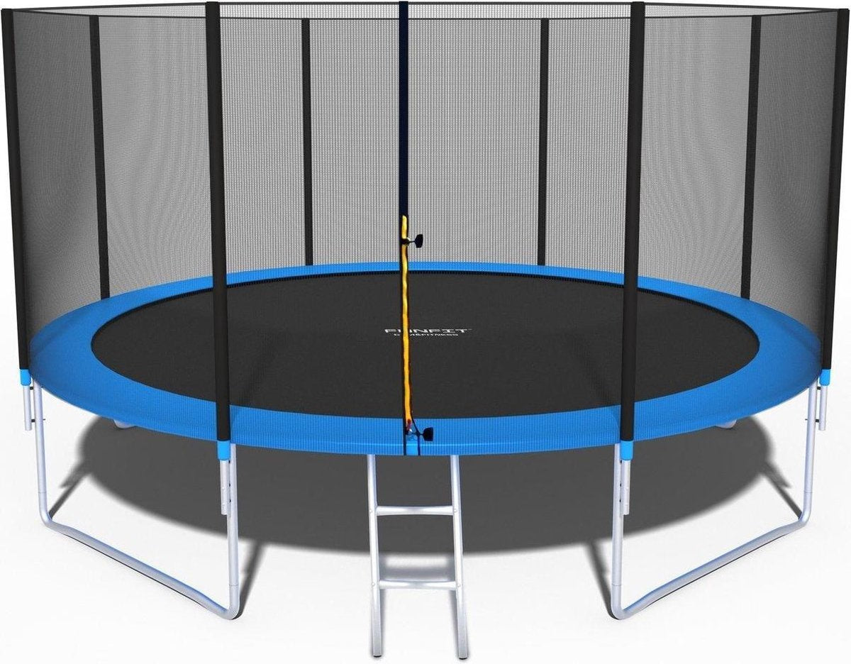 Trampoline - 404 cm met veiligheidsnet en ladder - blauw