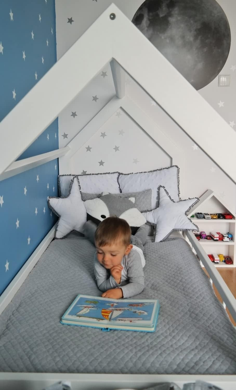 KINDERBED HUIS - Scandinavisch Design - Grenenhout - 80x160cm