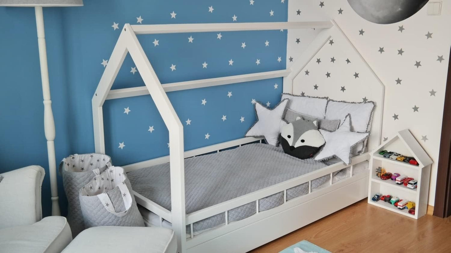 KINDERBED HUIS - Scandinavisch Design - Grenenhout - 80x160cm