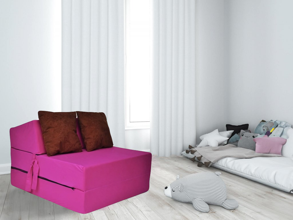 logeermatras - opvouwbaar met kussens - 200x70x15 cm