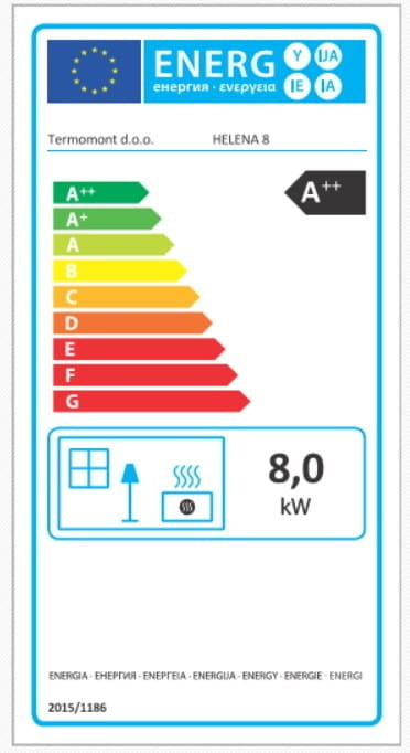 Pelletkachel - 8kW Automatisch Luchtcirculatie - Zwart