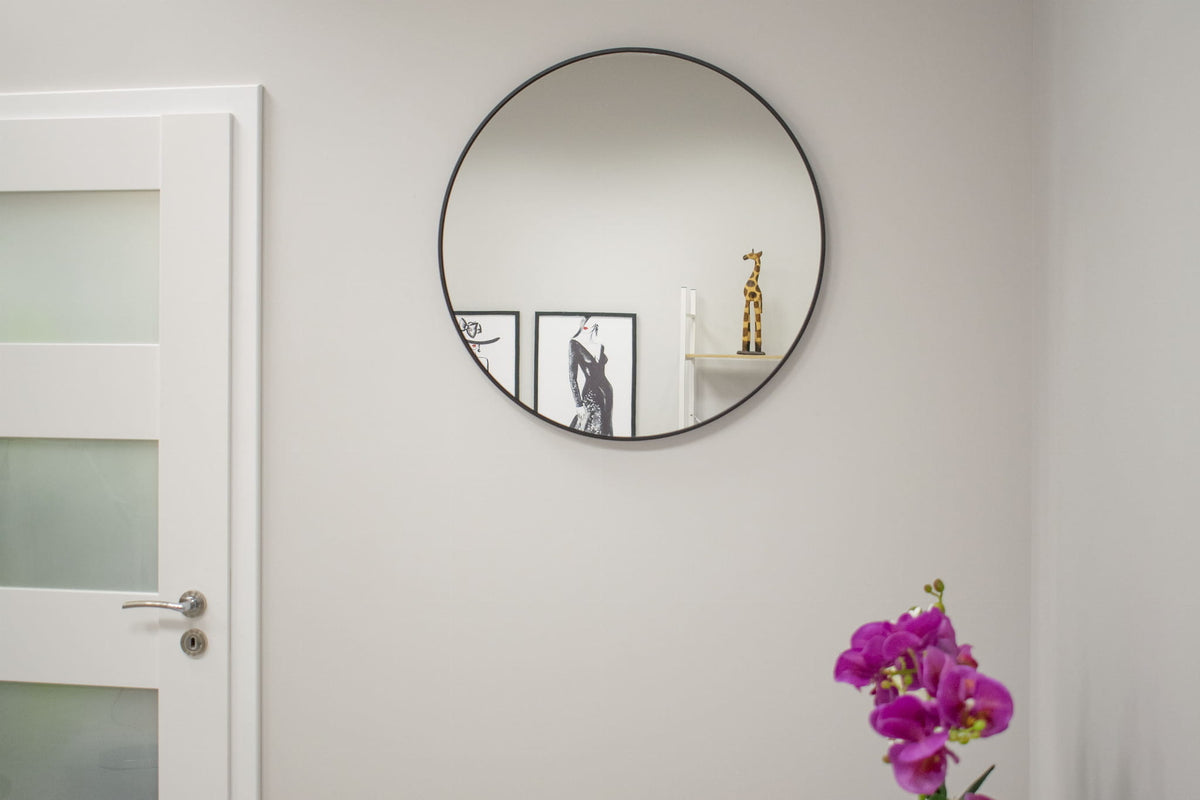 Ronde spiegel - 80 cm diameter - zwart frame