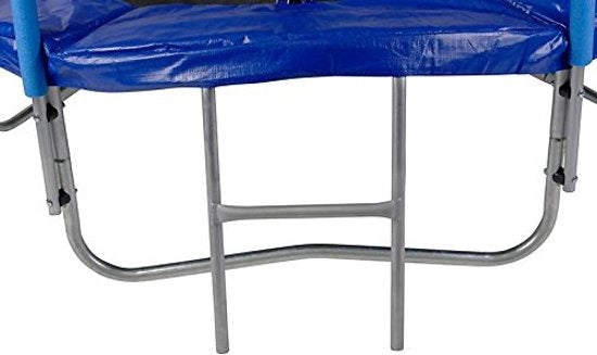 Trampoline - veiligheidsnet & ladder - 244 cm blauw/zwart