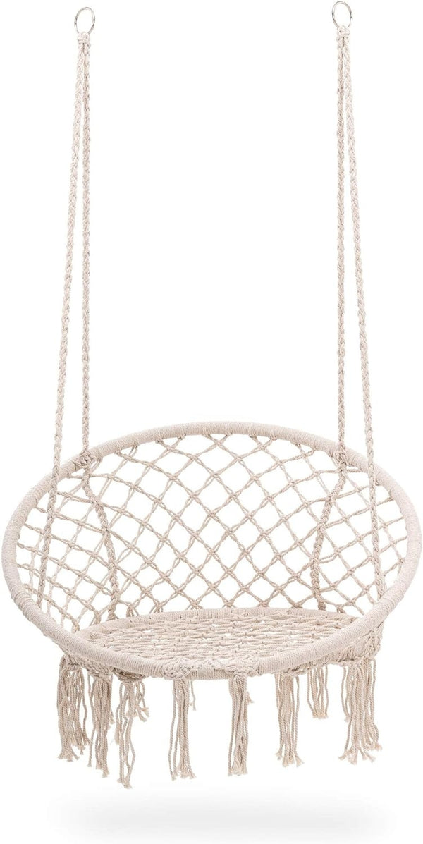 Hangstoel - Stalen Rand - Katoenen Koord - 60 cm - Binnen/Buiten