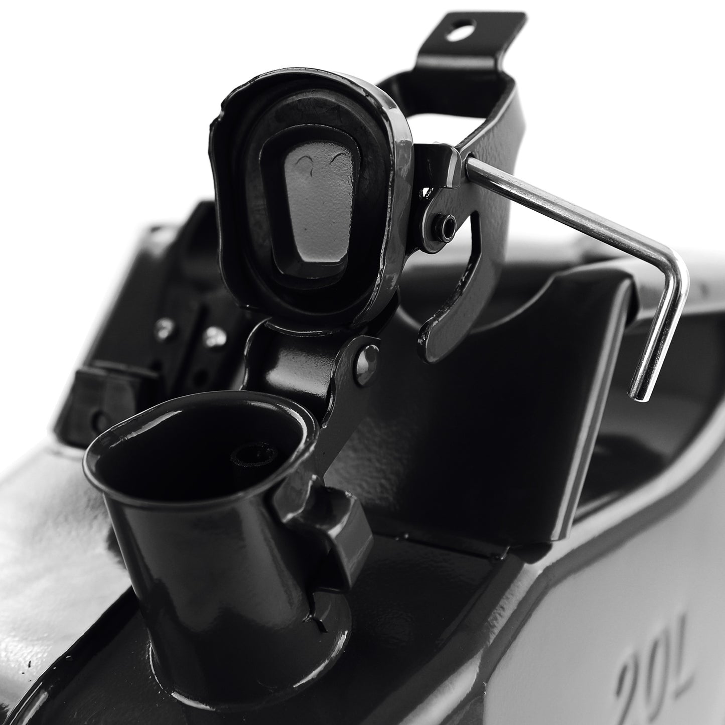 JERRYCAN - 20L Metaal Inclusief Schenktuit - Zwart