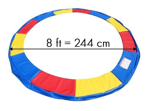 Trampoline rand - Weersbestendig PVC/PE - 244 cm Regenboog