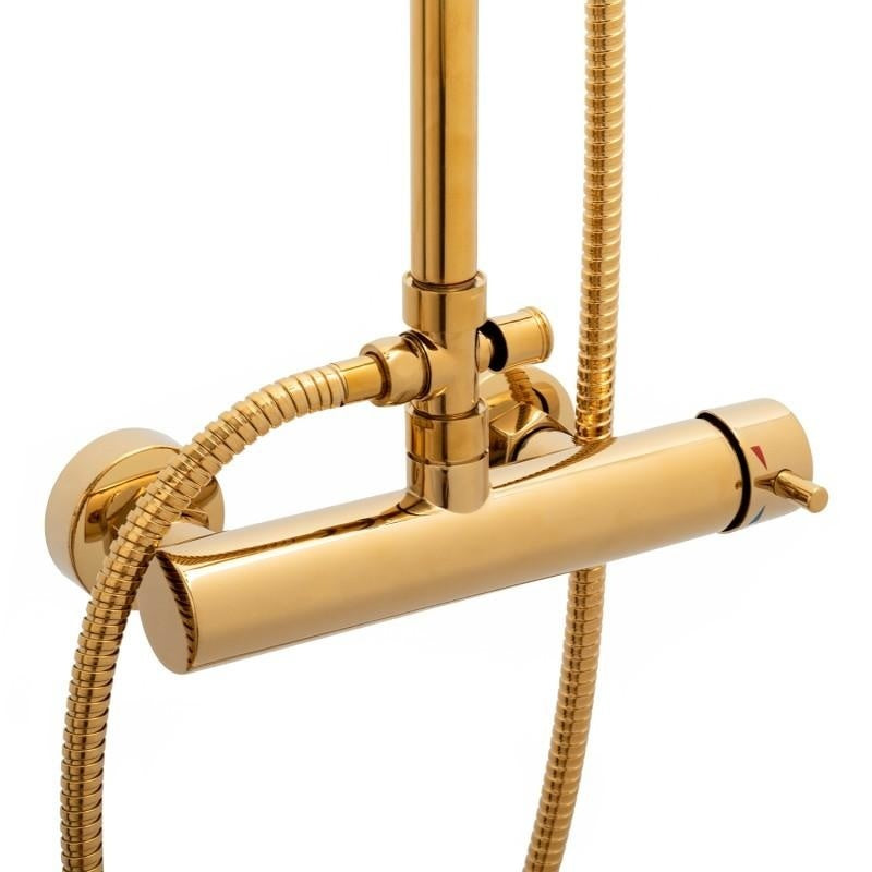 Doucheset - regendouche 23 cm - gouden kleur